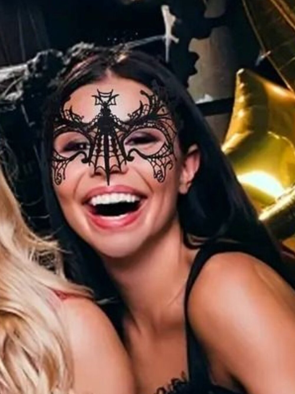 Black Venetian Party Dress-Up Carnival Lace Eye Mask